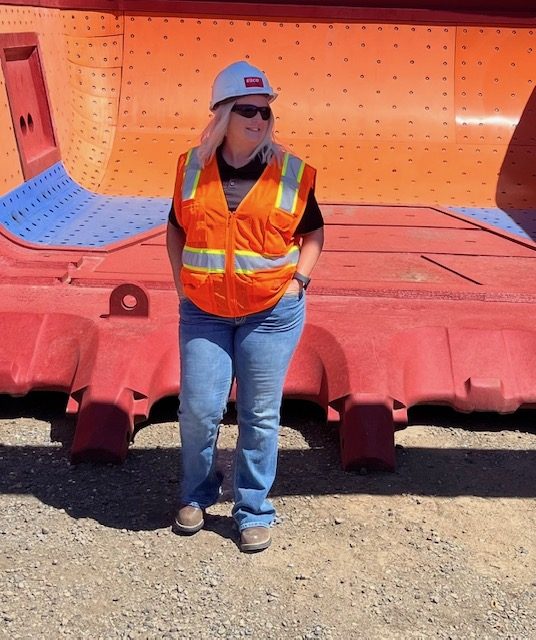 Annie at mining site, mining safety compliance